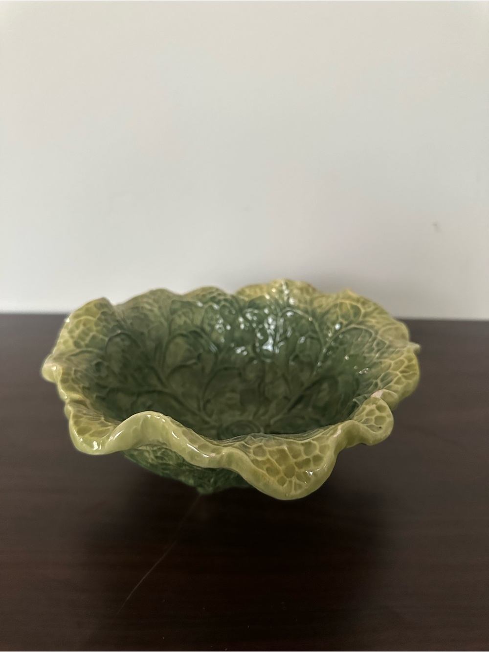 Green Decorative Ceramic Cabbage Bowl by